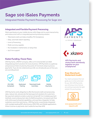 Mobile credit card payments in Sage 100